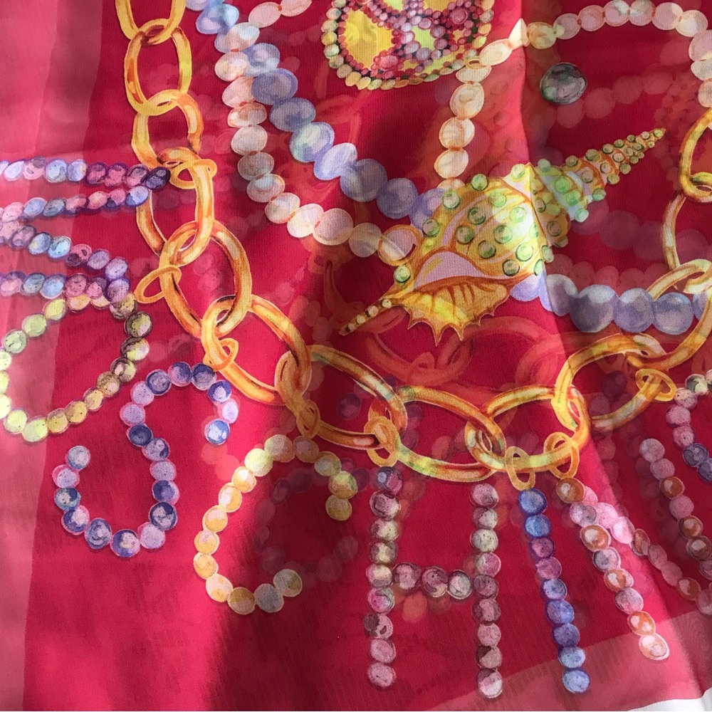 ❤️💛BNWT Vibrant Sea Life Moschino Scarf 💛❤️